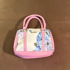 Pink and White Floral Handbag